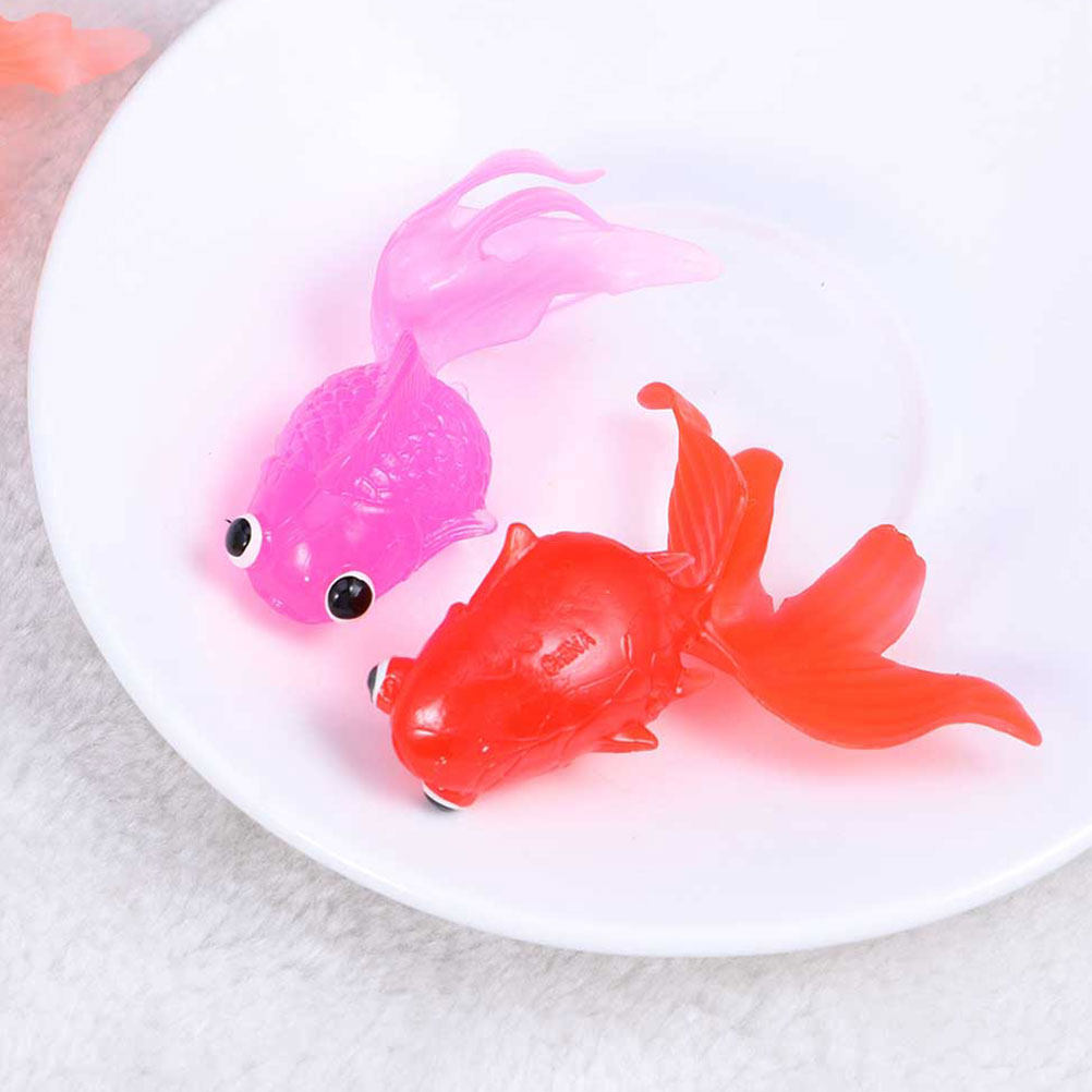Fish Toy In Aquarium - 30Pcs Artificial Goldfish Simulation Premium Tpr