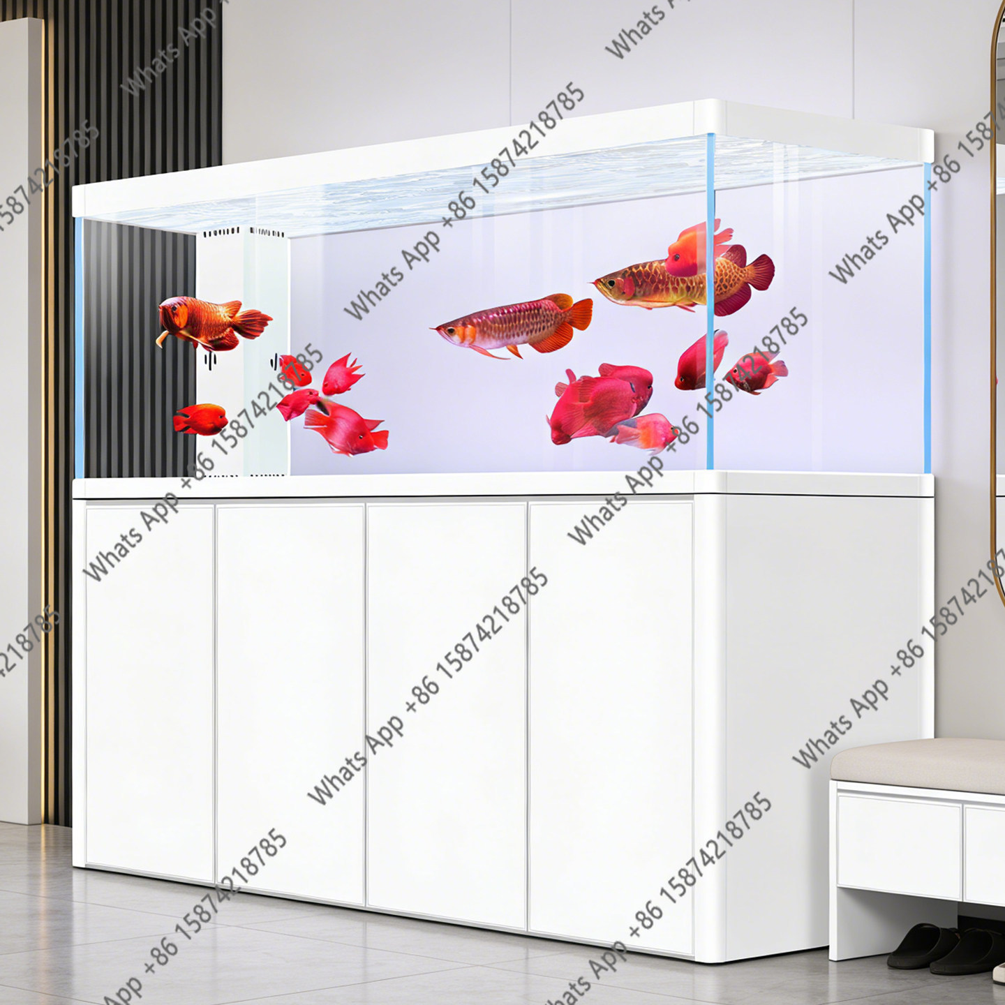 Aquarium Xxl - New ultra-white fish tank bottom filter