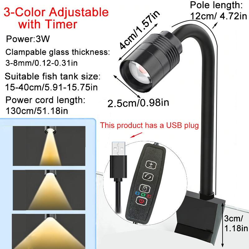 USB 3W South American Aquarium - Aquarium Fish Colorful recension och pris