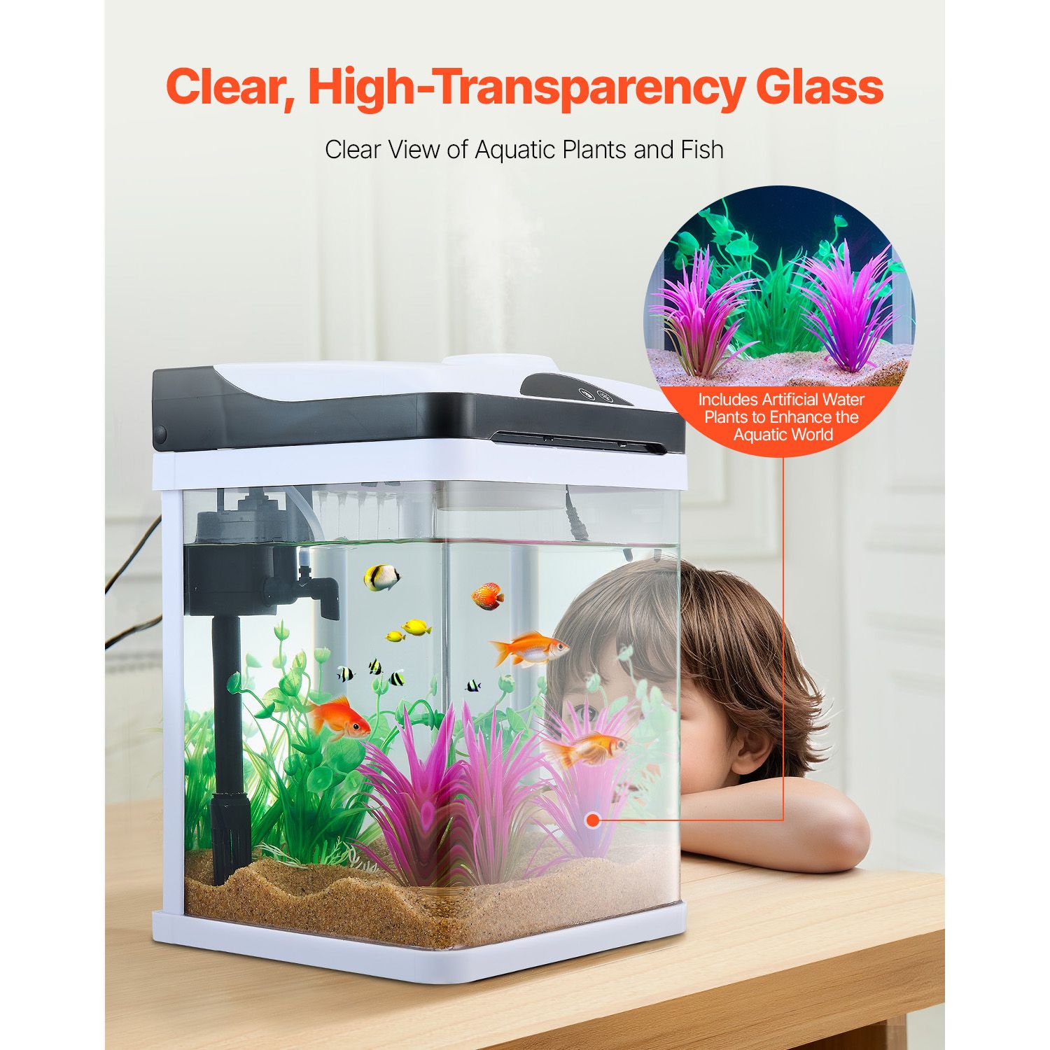 Fish Tank Aquarium, 2 Gallon L - Aquarium Fish Colorful recension och pris