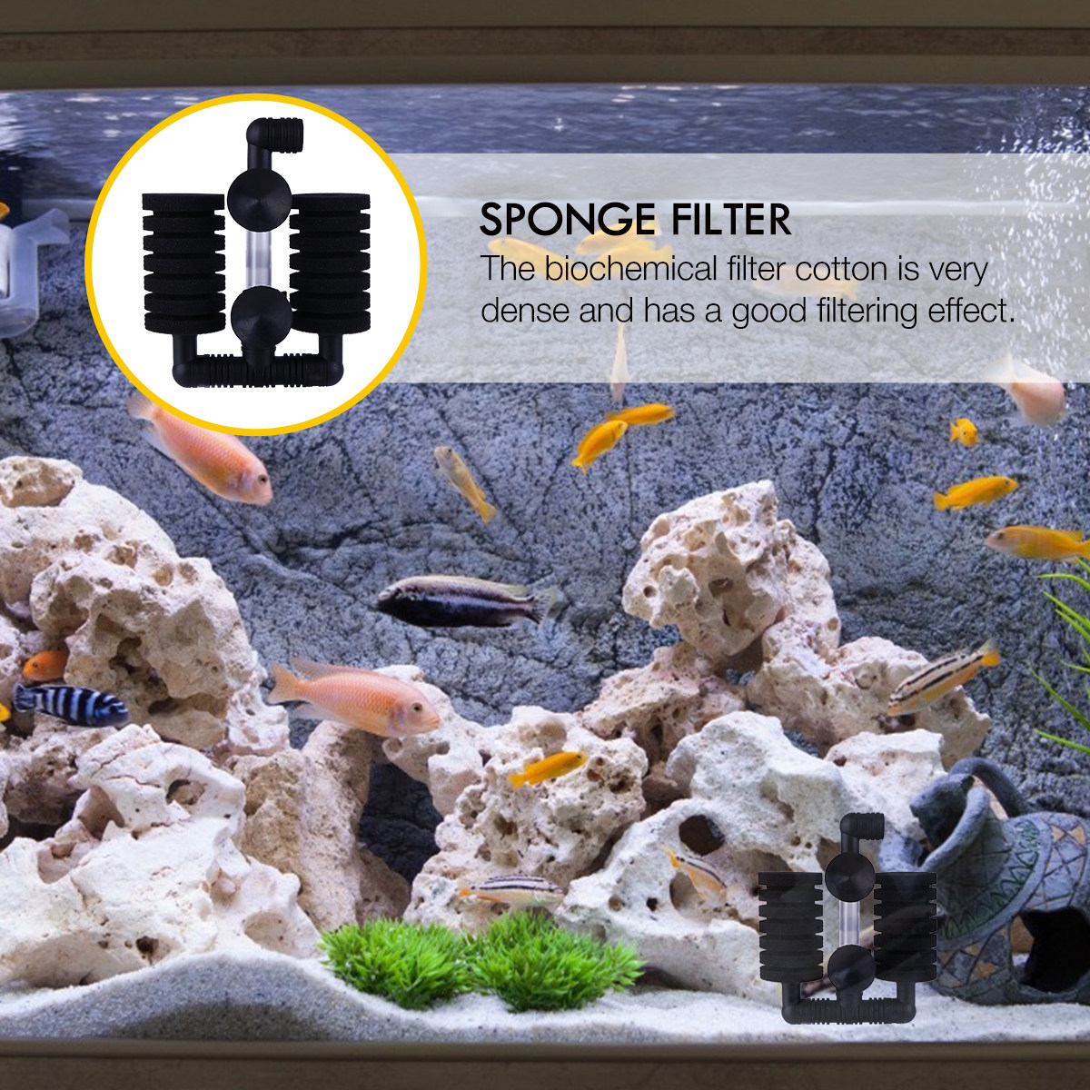 Biochemical Cotton Fish Tank D - Aquarium Fish Black recension och pris