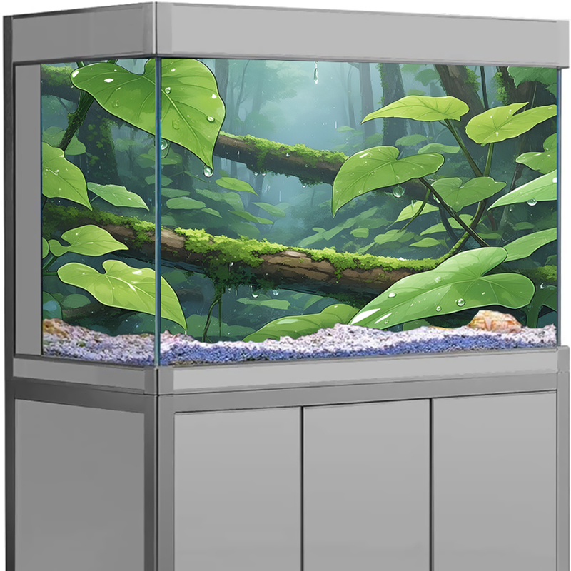 Natural Bamboo Forest & Cherry - Aquarium Fish Background recension och pris