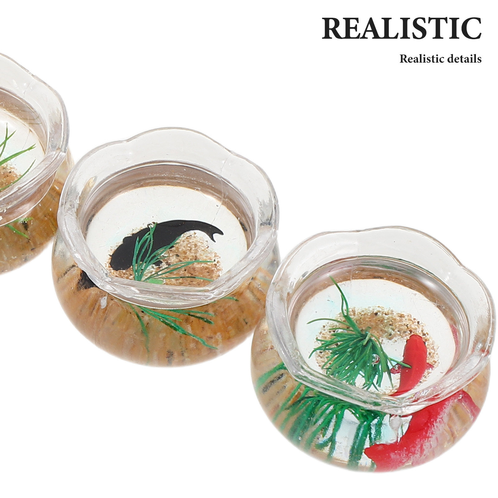 5Pcs Mini Fish Bowl Small Roun - Fish Toy In Aquarium recension och pris