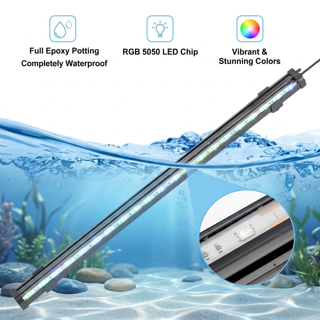 USB LED Aquarium Air Bubble Li - Aquarium Fish Colorful recension och pris